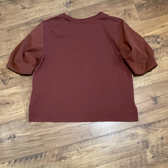 Athleta Harlow  hybrid tee chestnut L - Picture 4 of 7